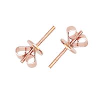 Posts & Butterflies Threaded - 18ct Rose Gold Hvy