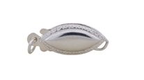 Pearl Clasp Plain - Sterling Silver 5 x 11mm