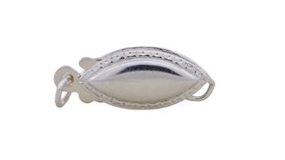 Pearl Clasp Plain - Sterling Silver 5 x 11mm