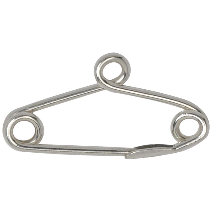 Silver safety clearance pin