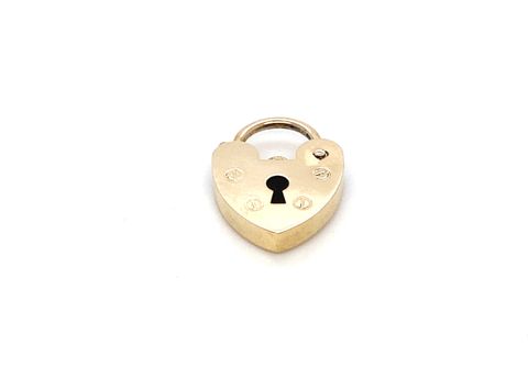 9ct Yellow Plain Padlock