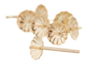 Pearl Cup & Post Fluted - Sterling Silver 4mm