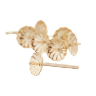 Pearl Cup & Post Fluted - Sterling Silver 4mm