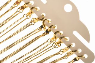 Display Chain - Gold Plated Curb (pkt of 12)