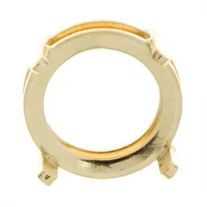 9ct Yellow Round double bezel setting