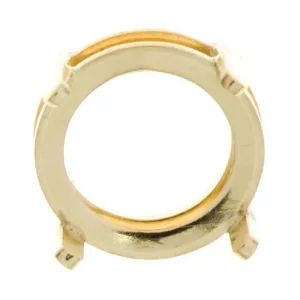 9ct Yellow Round double bezel setting