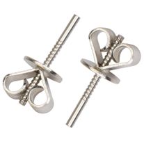 Posts & Butterflies Threaded - 18ct White Gold