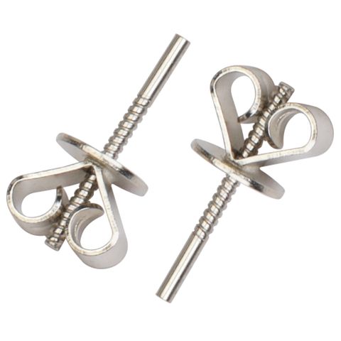 Posts & Butterflies Threaded - 18ct White Gold