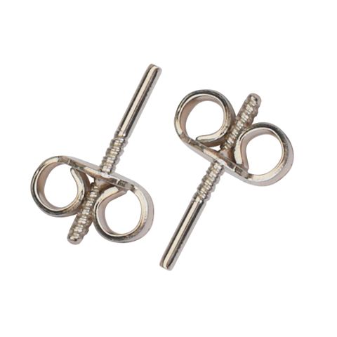 Posts & Butterflies Threaded - 18ct White Gold