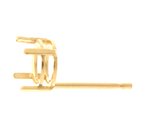 Round 4 Claw Studs - Sterling Silver 4mm