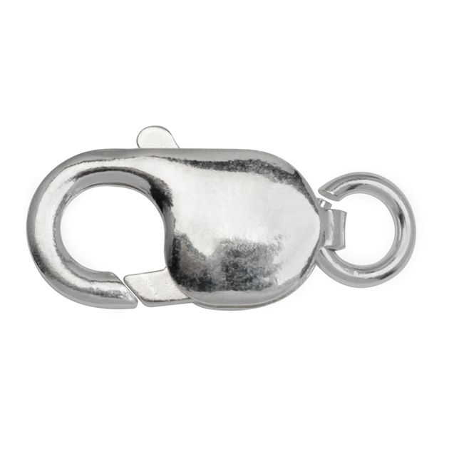 16mm x 8mm Large Lobster Sterling Silver Clasp w/ ring