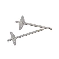 Silver Plain Pearl Studs