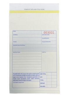 Repair Envelope Blue - 3 Part PK250