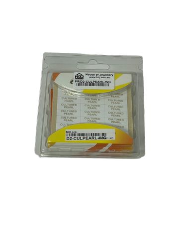 ZETAGS D2 'Cultured Pearl' White w Gold 600pcs