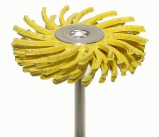 Habras Mounted Bristle Discs - Coarse Yellow