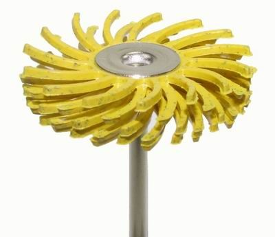 Habras Mounted Bristle Discs - Coarse Yellow