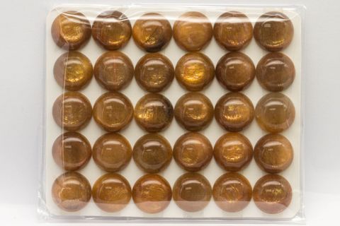 Gold Sunstone Round Cabochon 8mm