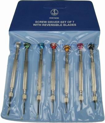 Screwdrivers with Reversible Blades Set of 7