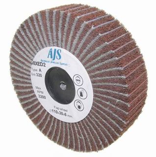 Abrasive Flap Wheel - Emery/Scotch320 Grit100x25mm