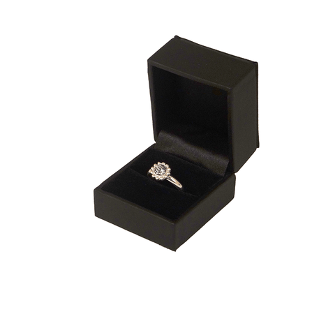 Leatherette Ring Box Black/Black