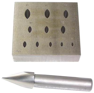 Italian 17 Marquis Setting Plate+Punch 5mm - 15mm