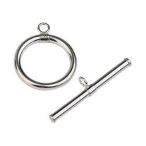 Toggle Set - Hollow bar Sterling Silver 14.5mm.