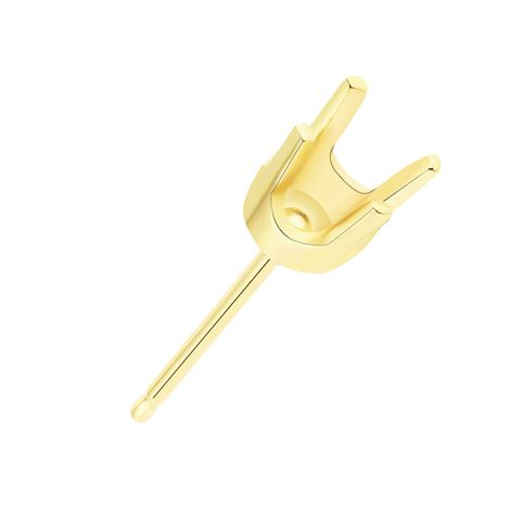 Light 4 claw studs - 9ct yellow gold 4.1mm