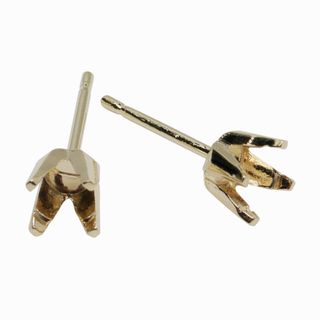 Regal Studs 4 claw - 18ct yellow gold 5.0mm