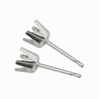 Regal Studs 4 claw - Sterling Silver 3.0mm