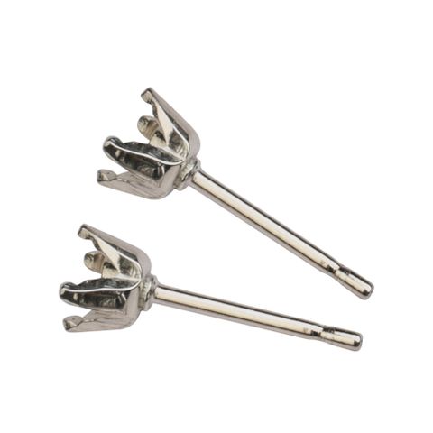 9ct White Regal Studs