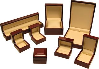 Wooden Box - Necklet Large - Brown/Cream