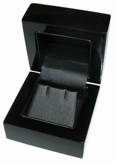 Wooden Box - Earring - Black/Black