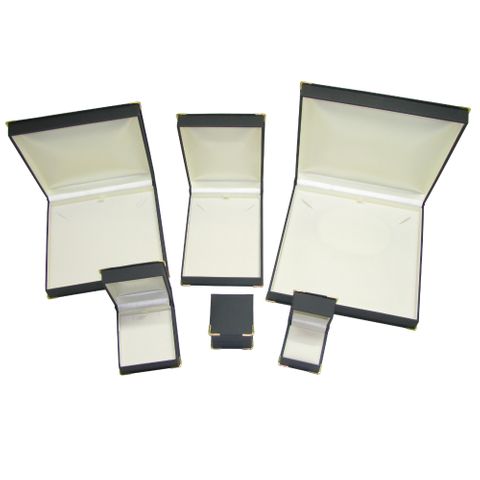 Gold Corner Box - Ring - Black/Cream