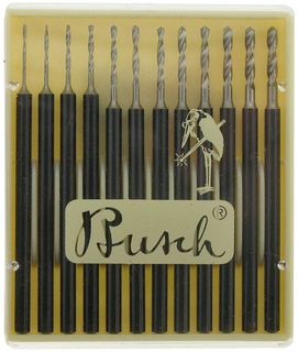 Busch 203HSS Twist Drill Set of 12 - 0.5 to 1.6mm