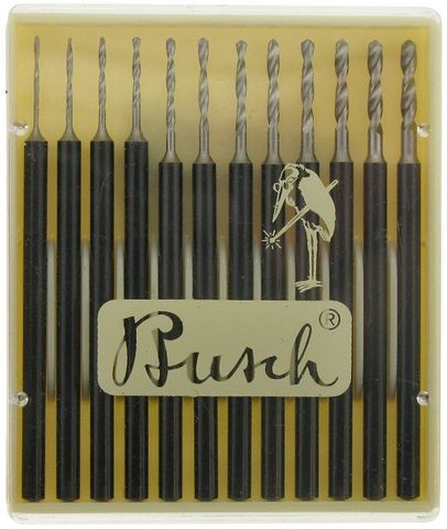 Busch 203HSS Twist Drill Set of 12 - 0.5 to 1.6mm