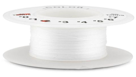 BEADING THREAD WHITE SILICON .04MM  18 MTRES