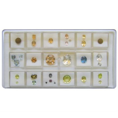 Multi Gemstone Case (18 cases in display) WHT/WHT