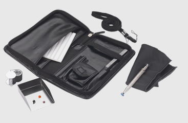 Diamond Inspection Kit in Genuine Leather Wallet