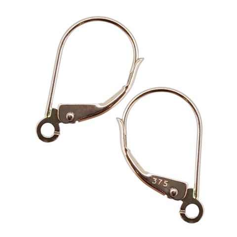 Continental Earclips - 9ct Rose Gold - Lever Back