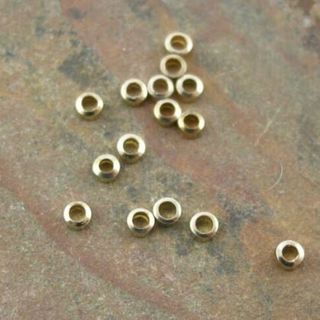 Crimp Beads - Small gold plated - pkt 200