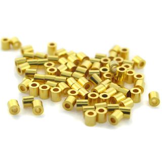 Crimp Tubes - Medium 24k Gold Plated - Pkt 100