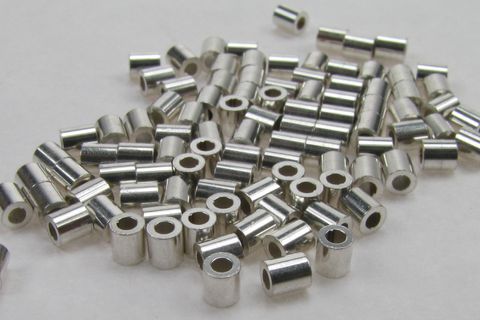 Crimp Tubes - Medium 925 Sterling Silver - Pkt 100