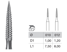 Busch 194 Long Flame Bur 1.0mm