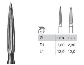 Busch 186 Three Square Bur 1.8mm | Australian Jewellers Supplies