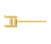 18ct White Square Princess Studs