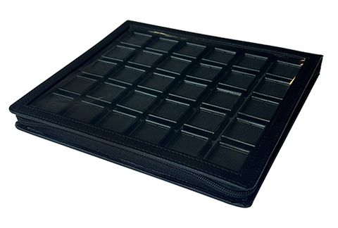 Gem Display Wallet &ndash; 30 Black Plastic Boxes