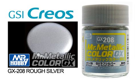 Mr Metallic Color Paint GX 18ml-Metal Rough Silver