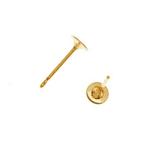 Disc earring stud - Gold plated 3mm (10 pairs) | Australian Jewellers ...