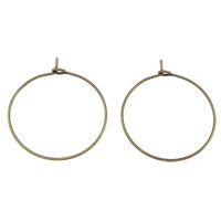 Hoop wire earring-Gold plated sml 25mm (10 pairs)