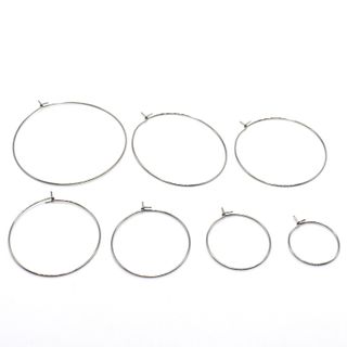 Hoop wire earring - S/S sml 20mm (10 pairs)